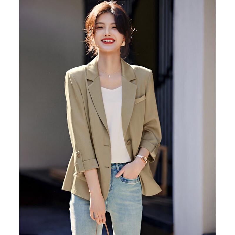 XWI Women s Summer Satin Casual Blazer S
