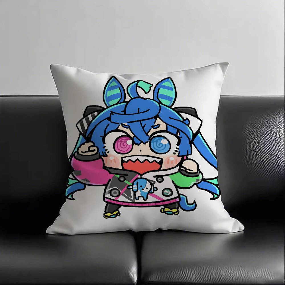 1pc Anime TWIN TURBO Kawaii Pillow Case Fashion Square Pillowcase Bedroom Sofa Room Ins Decoration Leisure