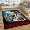 2025 New Style Terrifier 3 Horror Clown Movie Carpet Rug for Bedroom Living Room Home Sofa Decoration,kids Play Decor Floor Mat