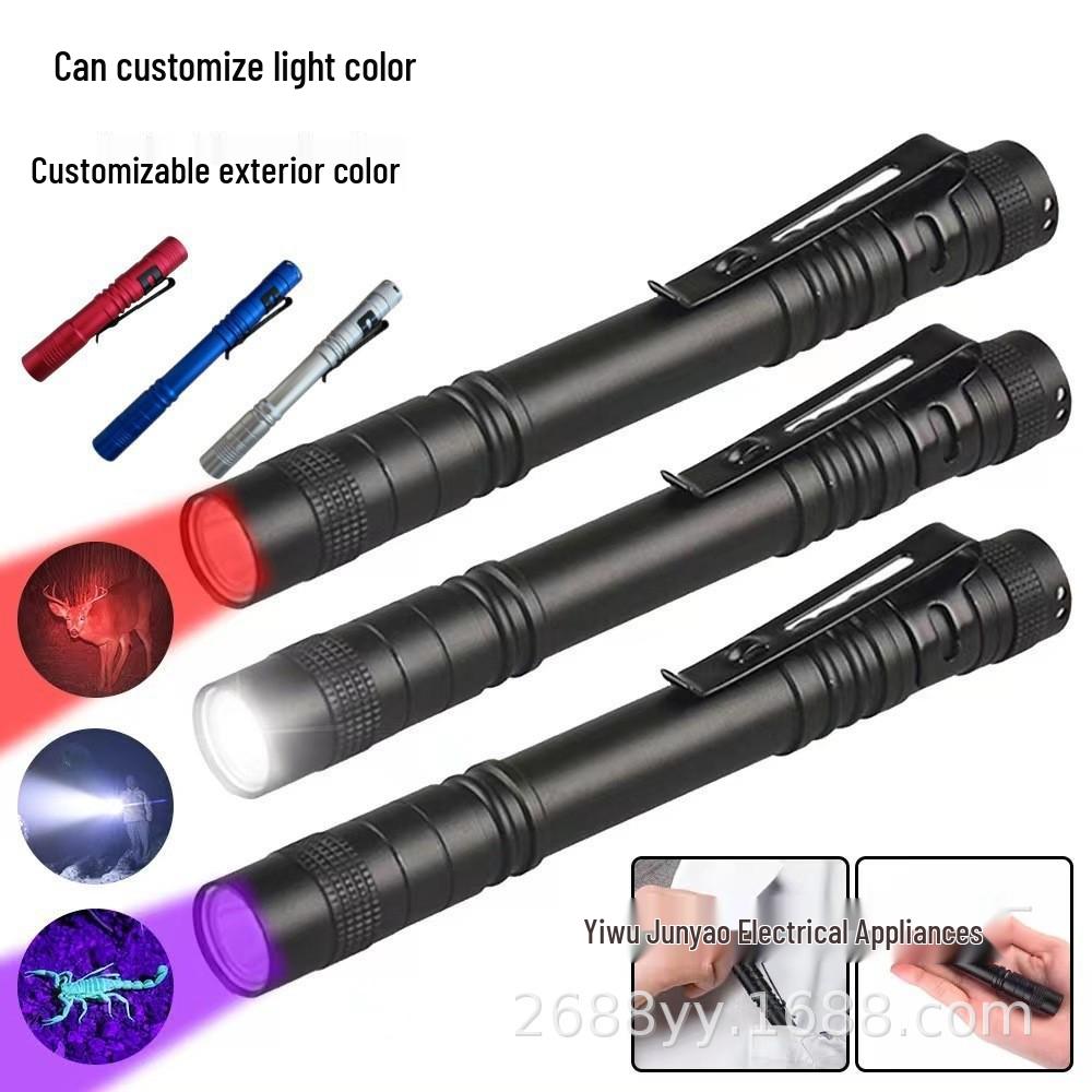 Wielofunkcyjny długopis-latarka LED ze stopu aluminium z detektorem banknotów UV