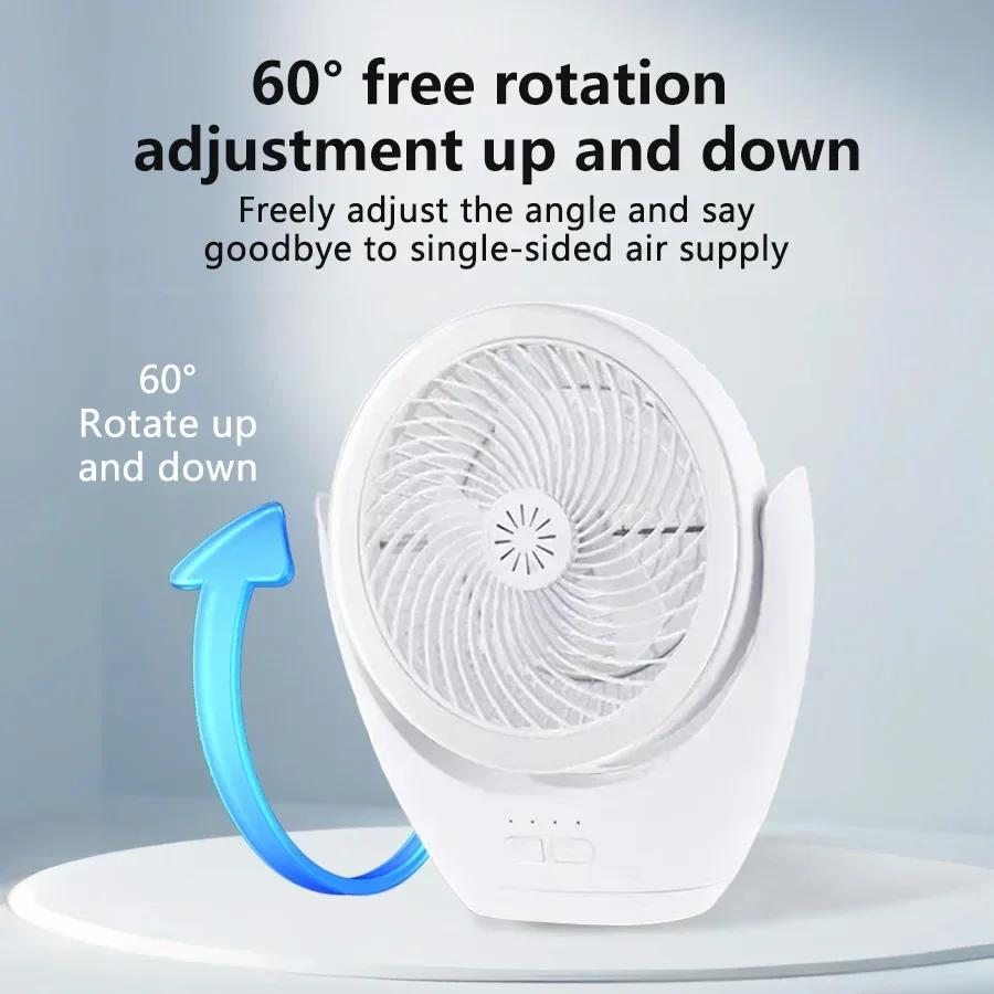 LED Fan 30W Table Lamp Camping Fan Rechargeable Desktop Portable Hanging Light 3-speed Night Fan Light for Home Outdoor Lamp