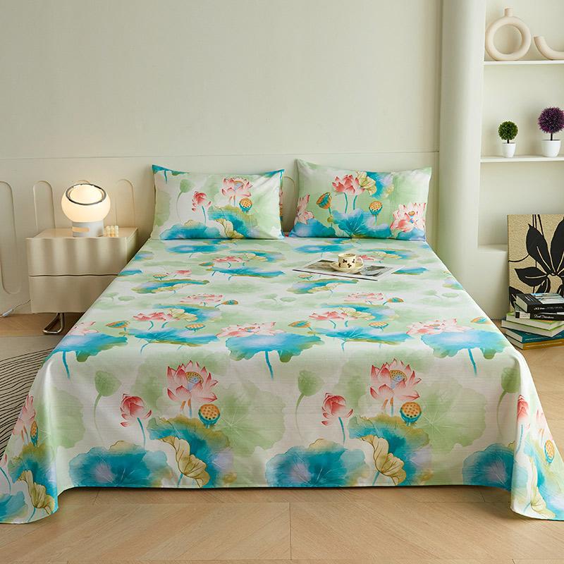 

Cotton Thickened Bed Sheet 1pc Plant Flowers Printed Single Double Top King Sheets Pure Cotton Single Size Kids Bed Linen 120x240cm 1pc