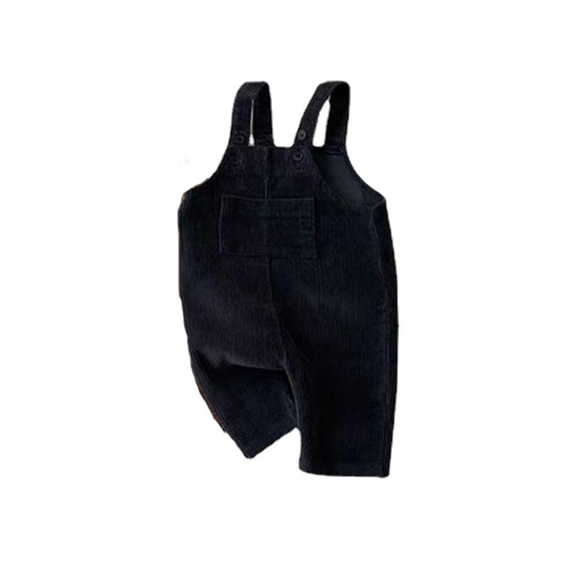 Autunno Inverno Bambino Neonati maschi Solido Velluto a coste Bretelle Pagliaccetto Bambini Tutina Vestiti della tuta
