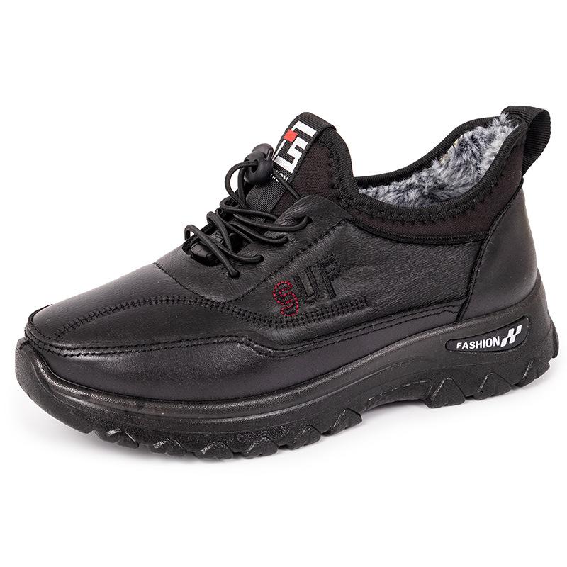 

Новая осенне-зимняя женская бархатная теплая спортивная обувь, непромокаемая нескользящая толстая повседневная обувь 40 чёрный