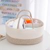 Baby Diaper Organizer Bag Woven Cotton Caddy Bag Multipurpose Bag Category Placement Basket