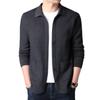 Casual Jacket Men's V-neck Solid Color Knitted Cardigan Versatile Youth Sweater Men's Jacket