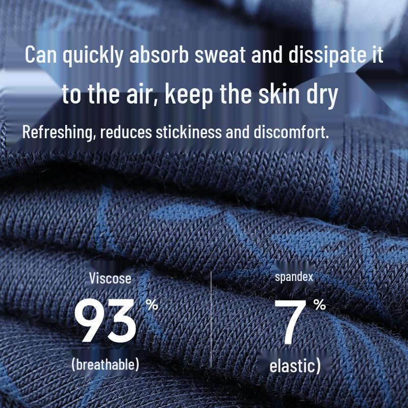 Qipilang Men's Ice Silk Antibacterial Boxer Briefs 3-Pack