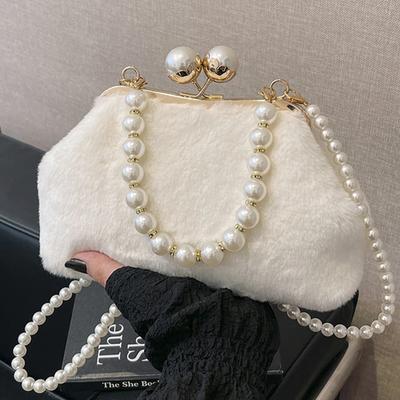 Faux Fur Plush Evening Bag for Women Luxury Bags Feminine Shoulder Crossbody Bag Fashion Bag Clutch Bags