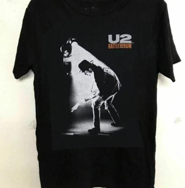 U2 Rock Band T-Shirt, Vintage 1988 U2 Rattle and Hum Album Music Tee 4XL