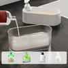 Hand Soap Pump Detergent Dispenser with Sponge Holder Manual Press Soap Box  Home