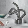 Basin Faucets Waterfall Bathroom Faucet Single handle Basin Mixer Tap Bath Black Faucet Brass Sink Water Crane Silver 855983