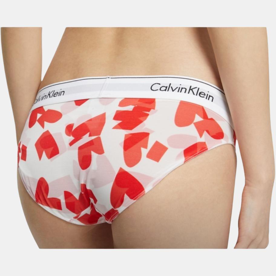 Calvin Klein Modern Attraction Heart Print Sweet Breathable Bikini Underwear Women Underwear Multicolor QF7017AD-BBG