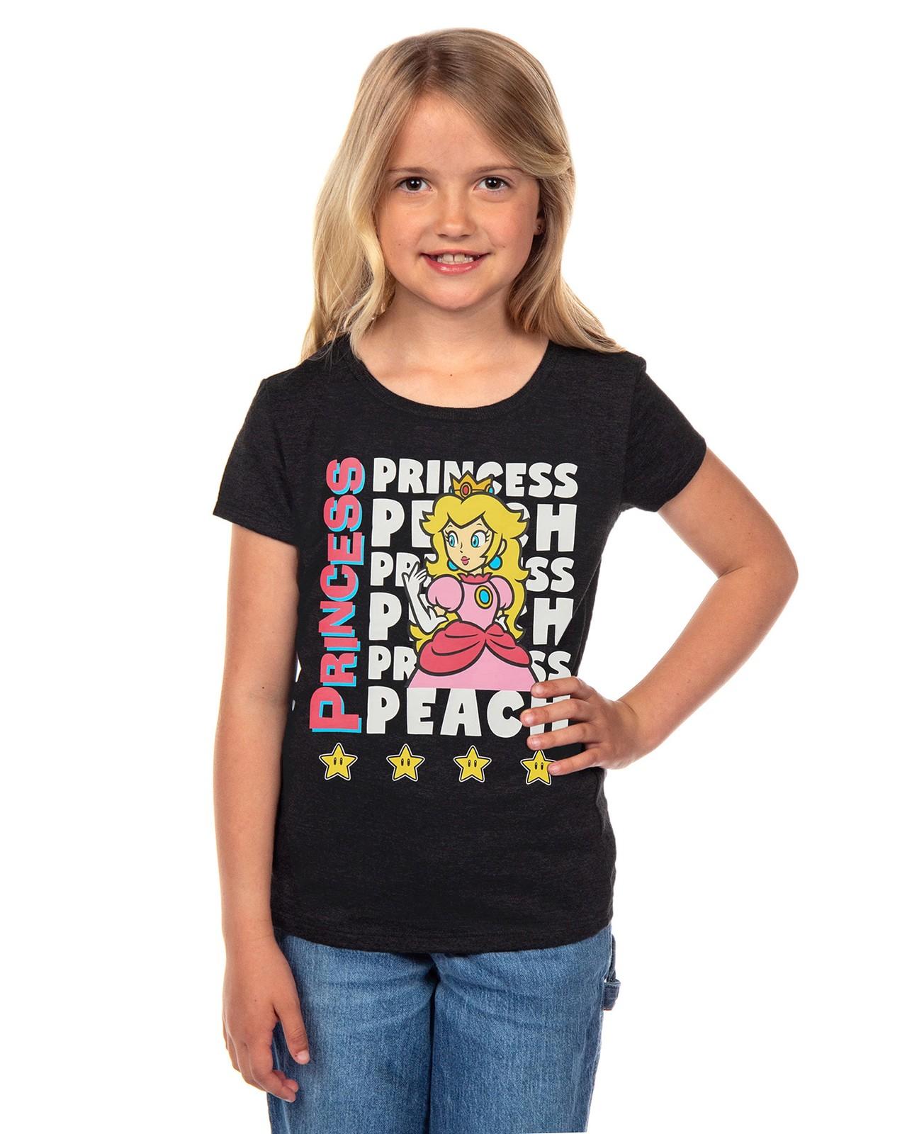 Super Mario T-Shirt Girls Princess Peach Repeating Design Tee XXXL