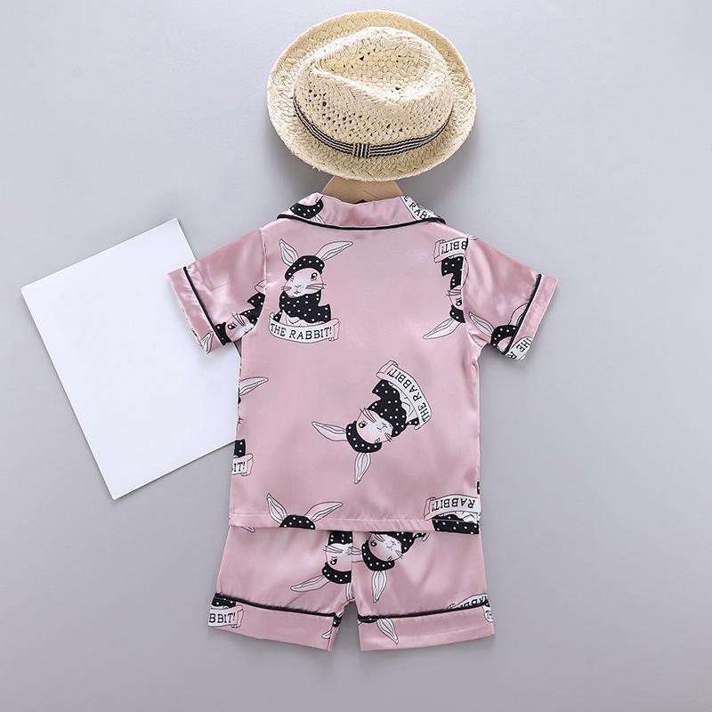 Children Pajamas Baby Clothing Set Kids Cartoon Print Sleepwear Autumn Cotton Nightwear Boys Girls Animal Pyjamas Pijamas Set