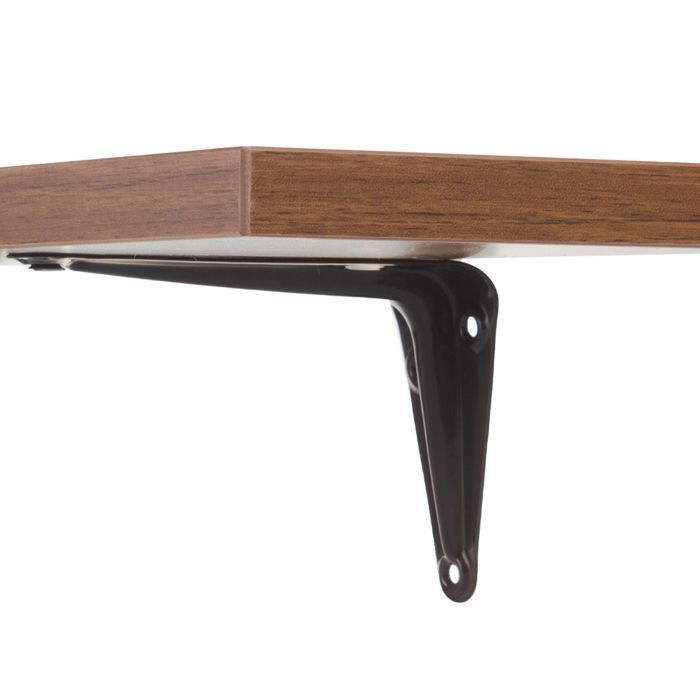 Etagères murales - maclean - mc-331 - 6 pcs - 8kg max - mdf noyer - 430x114mm