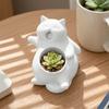 Flowerpot Yawning Cat Shape Integrated Molding Plant Pot Indoor Gardening Plant Holder Home Office Garden Healing Decor