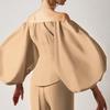 2022 Frühling/Sommer Cold Shoulder Pufflaternenärmel Damenoberteil