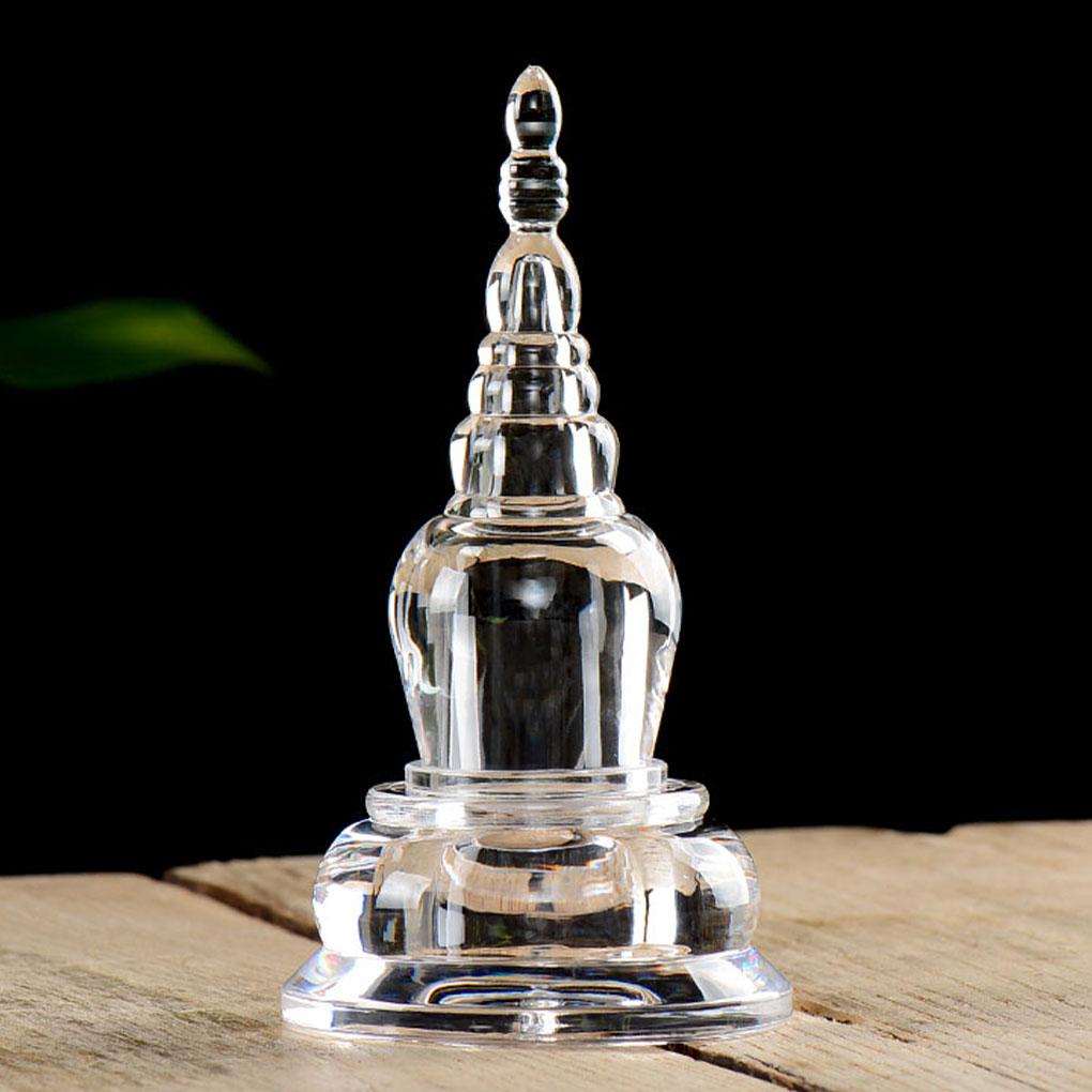 Exquisite Gift Choice Transparent Buddha Tower Elegant Decoration Home Decor Ornament Bodhi Tower