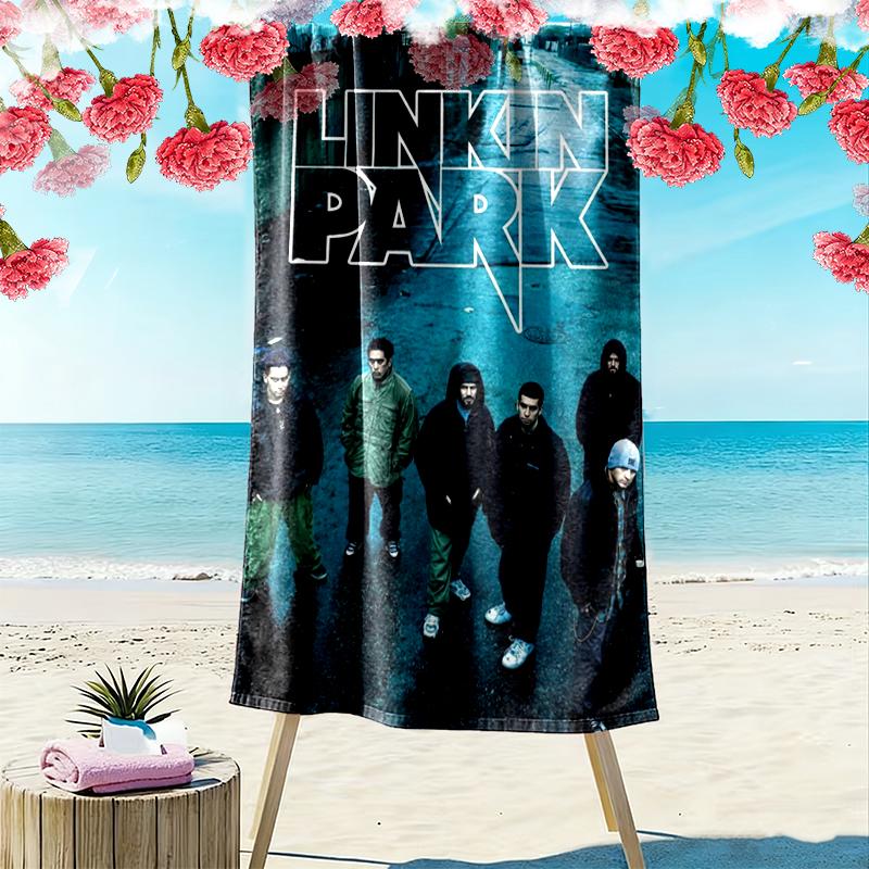 Linkin Park Print Beach Towel, Large Soft Quick Dry Towel for Beach Camping Swimming