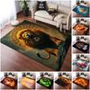 1PC Lion Pattern Printed Carpet Rug for Living Room Bedroom Home Sofa Decoration,Non-slip Floor Mat Floor Mat