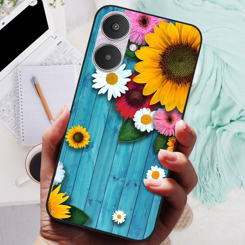 For Xiaomi Redmi 13C 5G Case Black Silicone Bumper Wolf Lions Soft TPU Covers for Xiaomi Redmi 13C 5G Funda Coque Protective