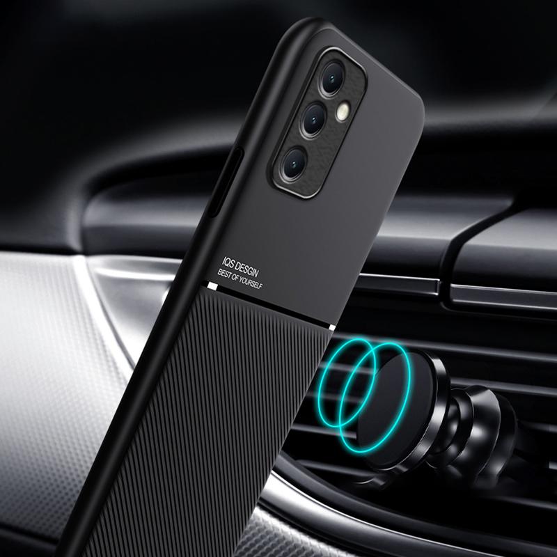 Magnetické tenké pouzdro do auta pro Samsung Galaxy A54 5G A55 A15 A25 A35 A34 A24 A14 A12 A32 A52 A13 A33 M23 M52 TPU Kožený kryt Funda
