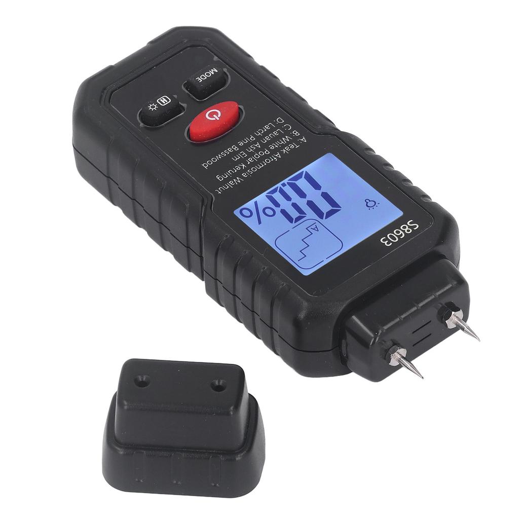 Wood Moisture Meter Pin Type LCD Digital Water Leak Detector Timber Humidity Tester Dampness Sensor