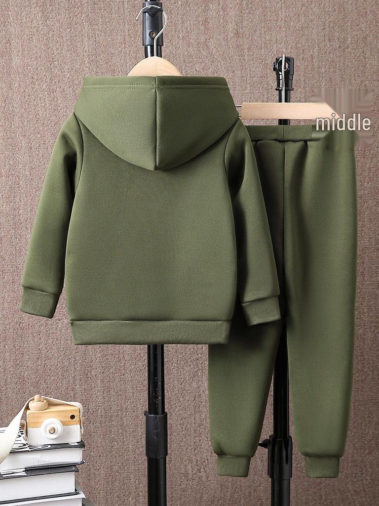 Girls' Fashion Hoodie & Headphones Two-Piece Set - Autumn/Winter Velvet Cartoon Pullover