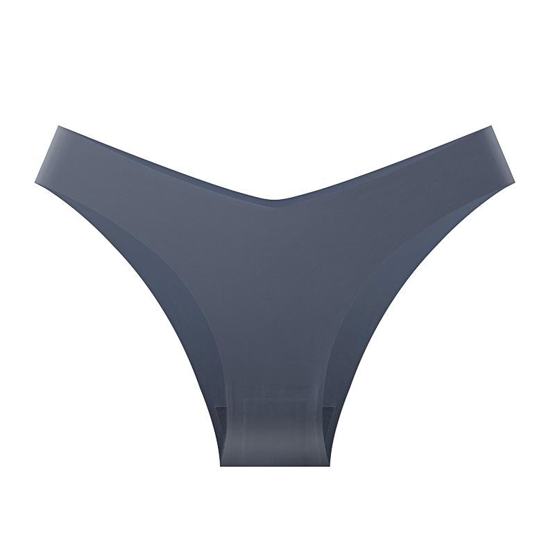 Seamless Ice Silk Mid-Waist Bikini Briefs for Women