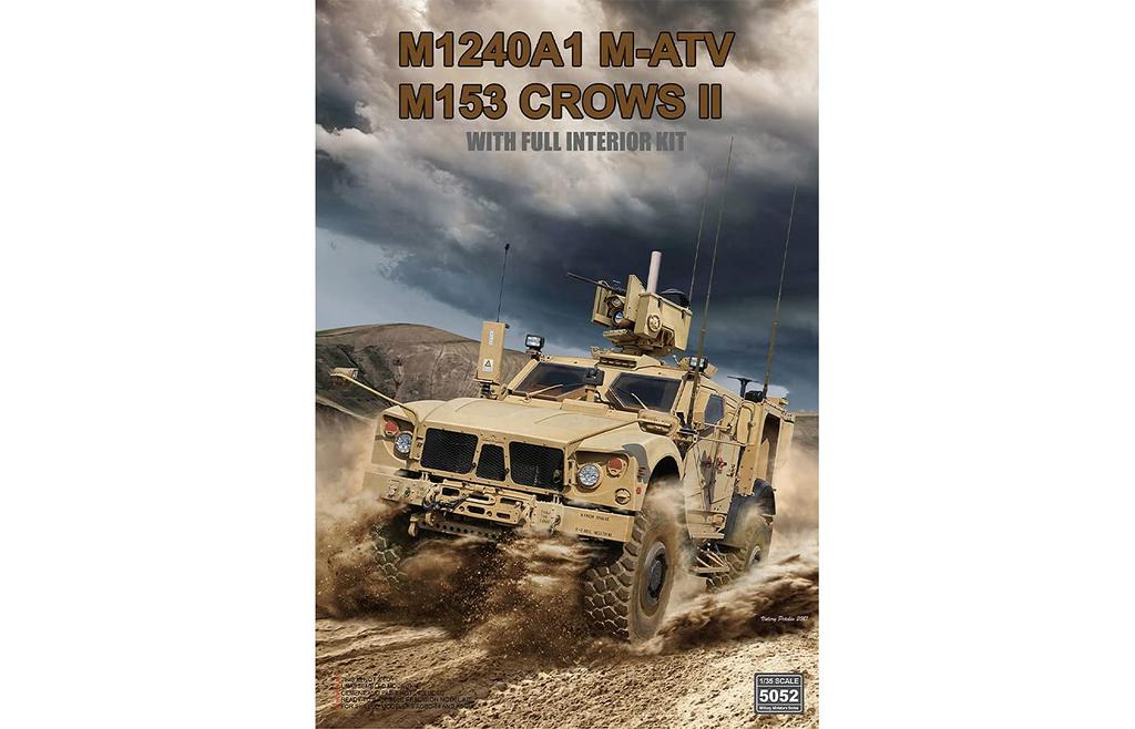 Ryefield Models Scale US Army M1240A1 M153 CROWS 2 Full Interior Plastic Model Kit RFM5052 1/35 M-ATV &