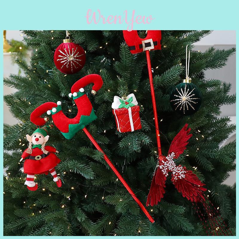 Christmas Elf Leg Santa Claus Plush Figurine With Cartoon Style For Seasonal Tree Decor