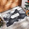 Fulham Football Print Crystal Velvet Rug, Comfortable Water Absorbent Non Slip Indoor Floor Carpet
