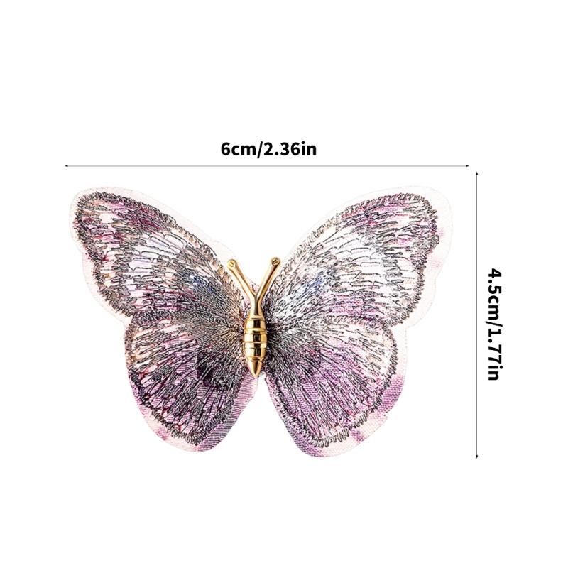 Elegant Embroidered Butterfly Brooch Vintage Inspired Designs Ornament for Women Jewelry Accessories Gifts Ideas