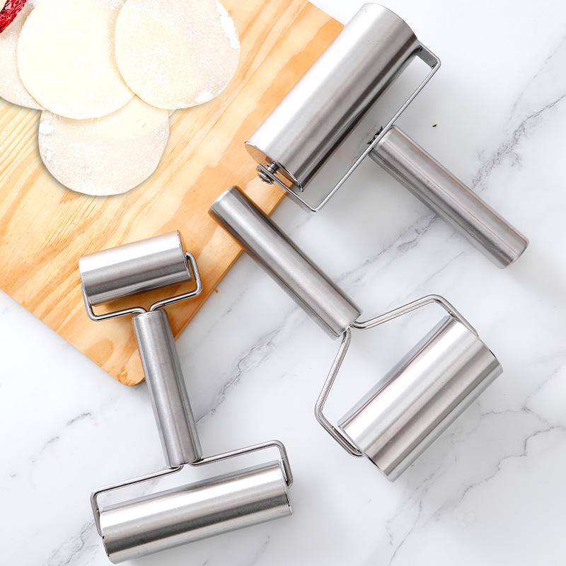 Dual-Head Stainless Steel T-Shaped Non-Stick Rolling Pin for Dough and Dumplings