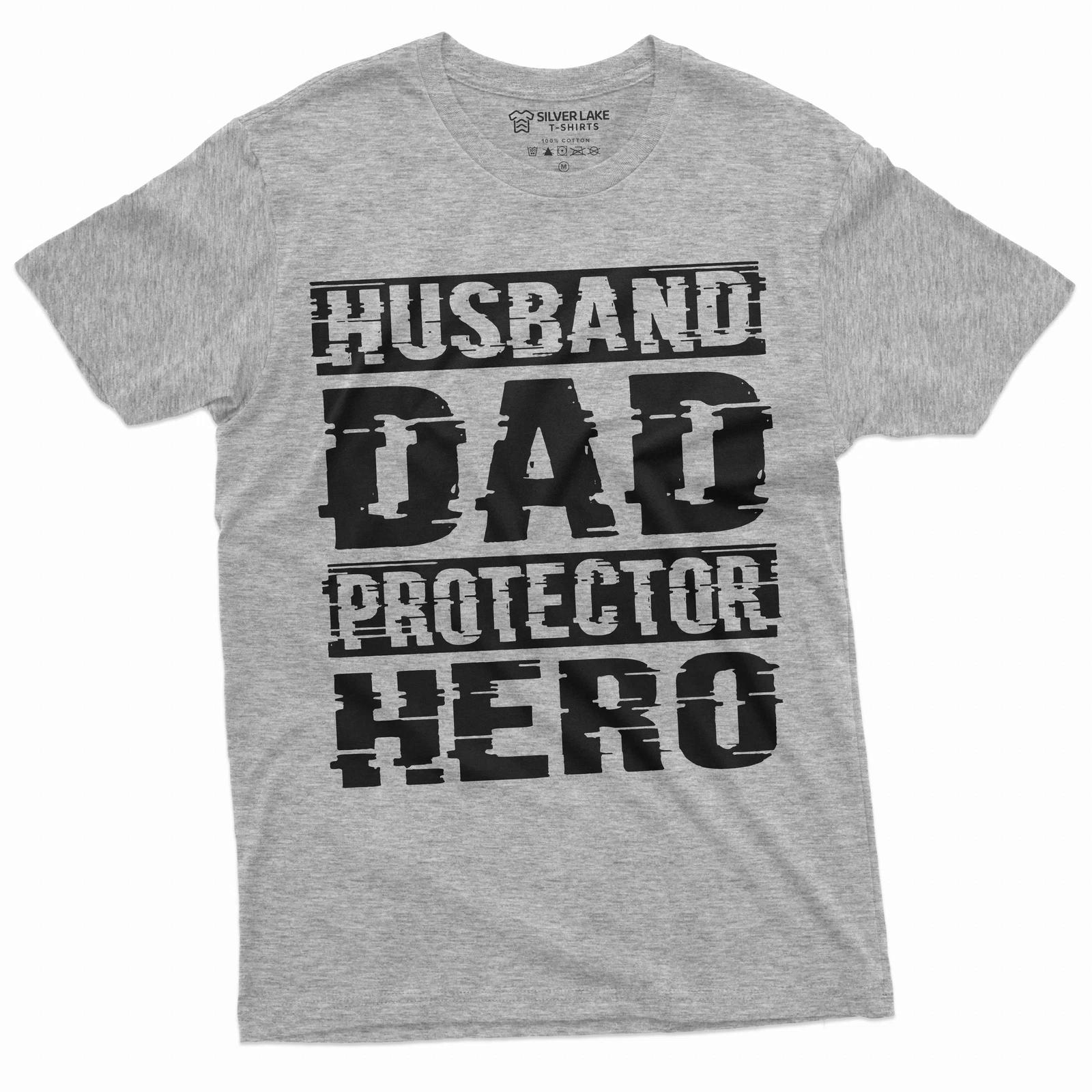 Men s Father s Day Husband Dad Protector hero T-shirt Dad father Birthday gift M