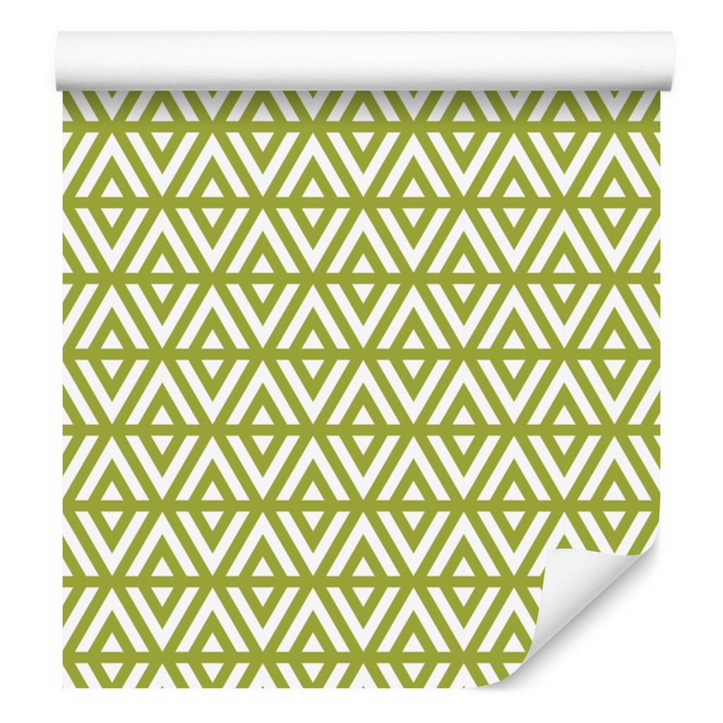 Wallpaper Geometric Pattern Yellow and Beige for Living Room and Bedroom 50x1000