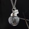 Glass Fashion Dandelion Bottle Girls Necklace Simple Decorative Accessories