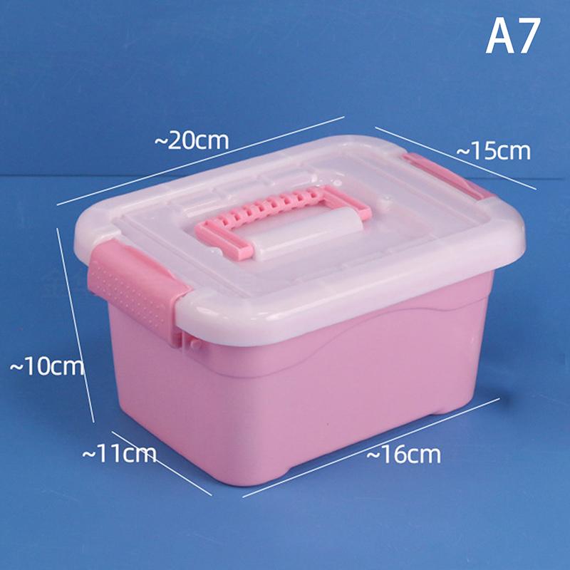 Pp Plastic Storage Box With Lid Portable Kids Toys Student Stationery Jewelry Storage Case Container Cosmetics Sorting Box