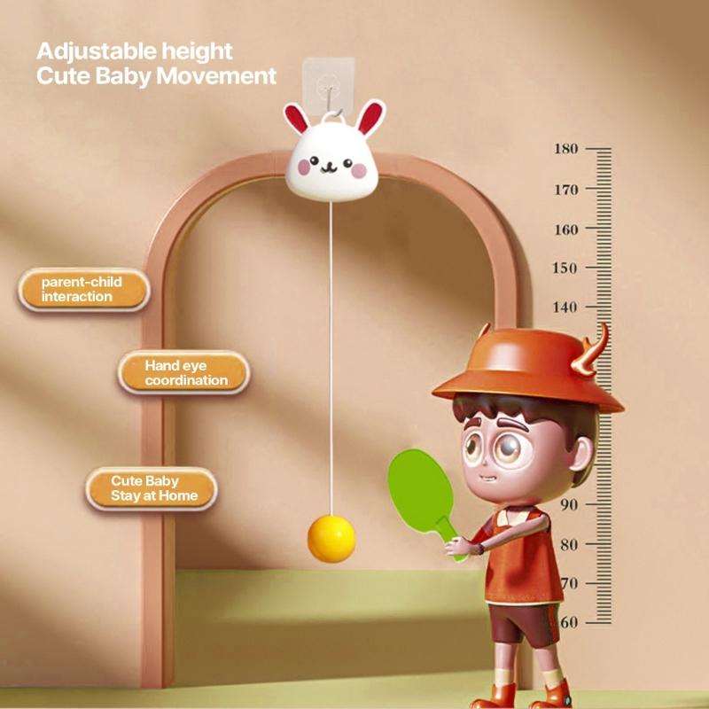 Table Tennis Trainer Portable Table Tennis Exerciser Cute Indoor Hanging Table Tennis Trainer for Parent Child Durable