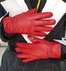 Women's Patchwork Sheepskin Leather Gloves for Motorcycle & Winter Skiing