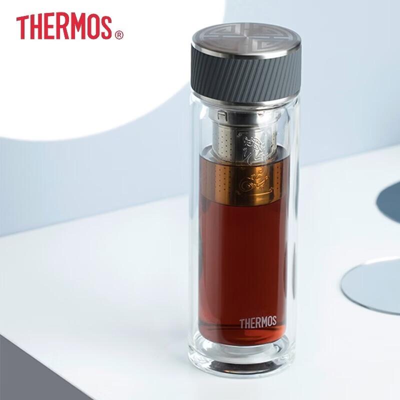 THERMOS Double-Layer Business Glass Tea Cup