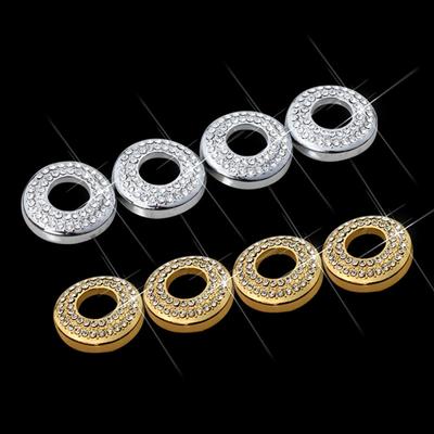 Car Door Hanging Bolt Round Decorative Decals Car Door Pin Ring Stickers Auto Parts Alloy Bolt Door Lock Lever Pin Cap Shell Decoration