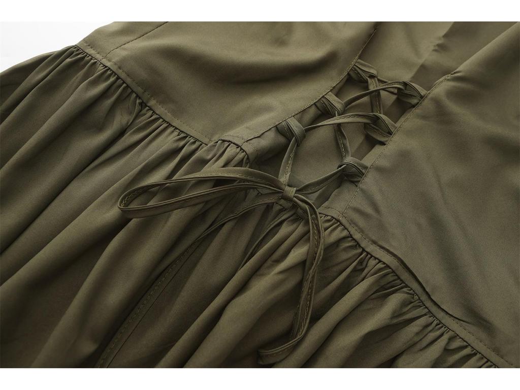 Medieval Renaissance Lace-Up Corset Dress - European & American Vintage Halloween Costume.