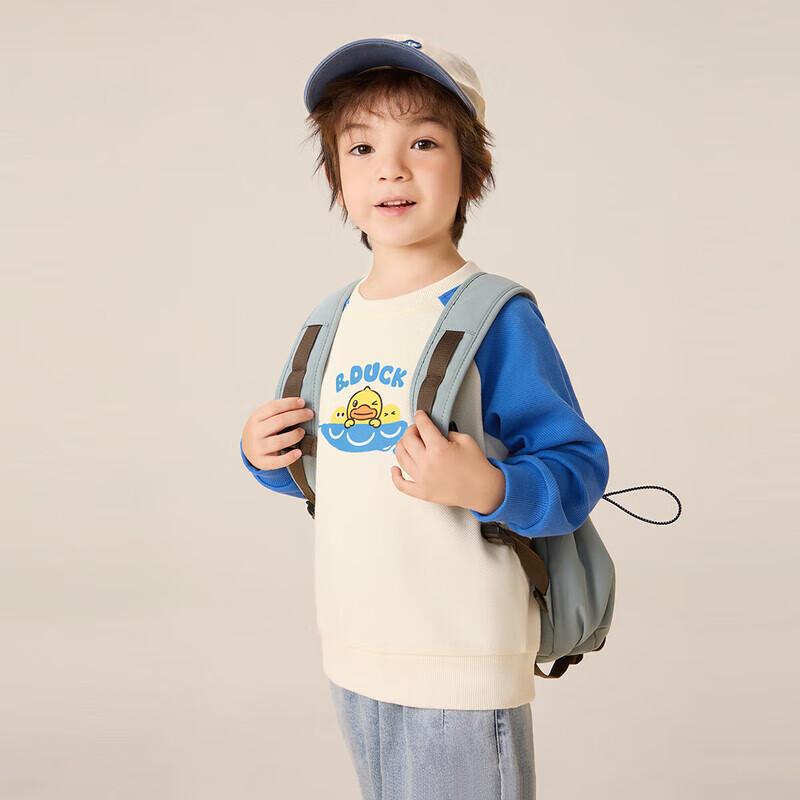 B.Duck Kids  Patchwork Pullover Sweatshirt 120CM