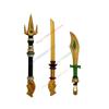MOC Figurine Accessoires Briques de Construction Épée Fléchette Serpent Doré Bâton Armure Cape Cheveux Films Poupées Briques Compatibles Jouets N12