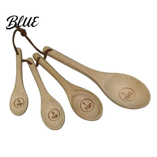 Rustic Kitchen Utensils Wooden Measuring Cups And Spoons Set Coffee Bean Powder Durable Tools Spoon Nested Baking for Accurate Cooking Decor