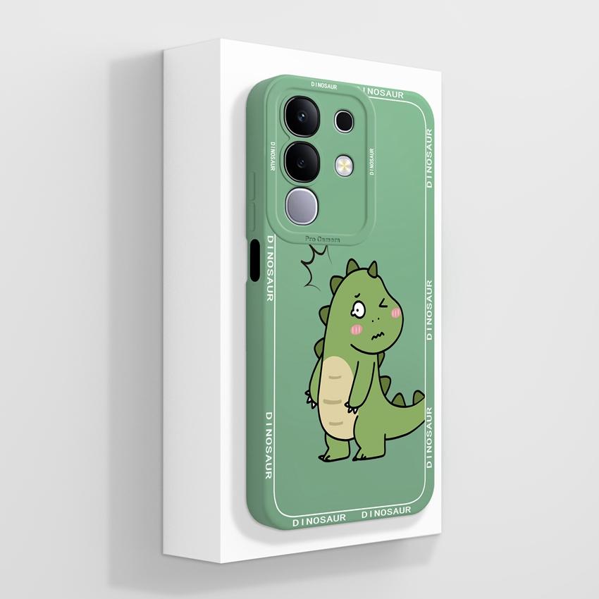 For Vivo T4x T2x T1x V27 V23 Pro V21 V21E V23 V23E V25 V25E V27E Y19E IQOO Z10X Phone Cover Cute Avocado Pattern Liquid Silicone Shell For Vivo Casing