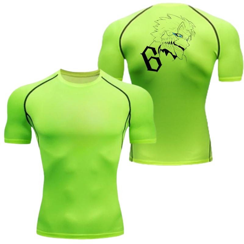 

Мужская компрессионная футболка для тренировок, быстросохнущая, с принтом отбеливателя, дышащая, влагоотводящая, облегающая, фитнес-футболка, устойчивая к поту XXXL