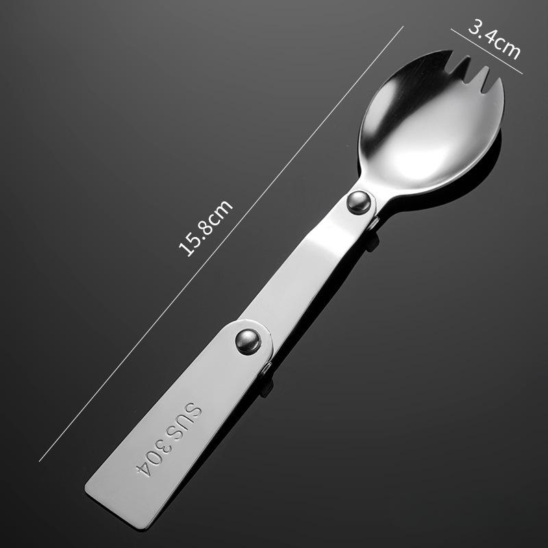 

Вилки Ложки для альпинизма Кемпинг и пикник Посуда для улицы Студенческие вилки для салата 304 нержавеющая сталь Three-fold salad fork