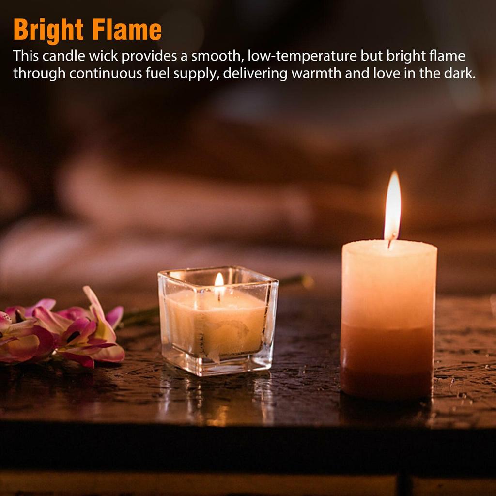 100 Adet Mum Fitilleri Pamuk Çekirdekli Mumlu Fitil Mum Yapımı için Sürdürülebilir Şehir Moda Ev Dekor